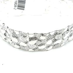 925 Sterling Silver Nugget Bracelet 8” 19mm 46.40grams 161808 2