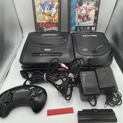 Sega Genesis & CD *Tested & Working