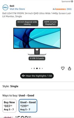 Dell U3417W FR3PK 34-Inch Curve
