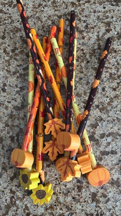 Thanksgiving pencils and erasers