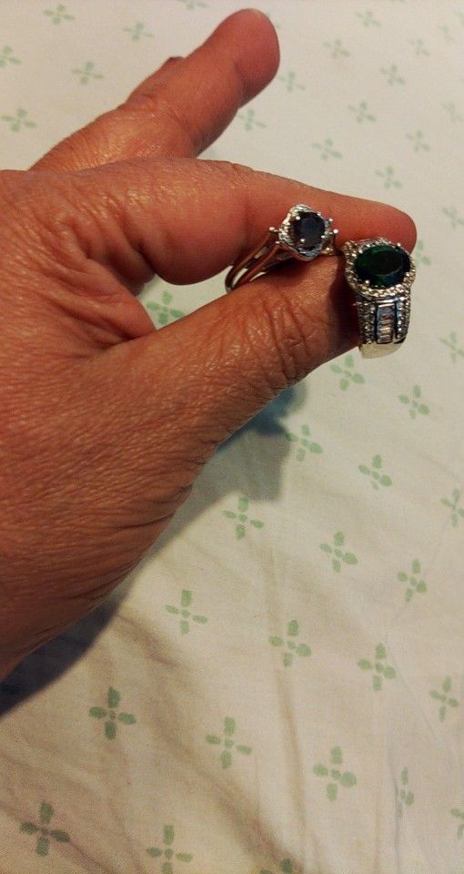 Assortment Of Beautiful Rings Set In Sterling Silver