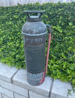 Antique fire extinguisher copper/brass