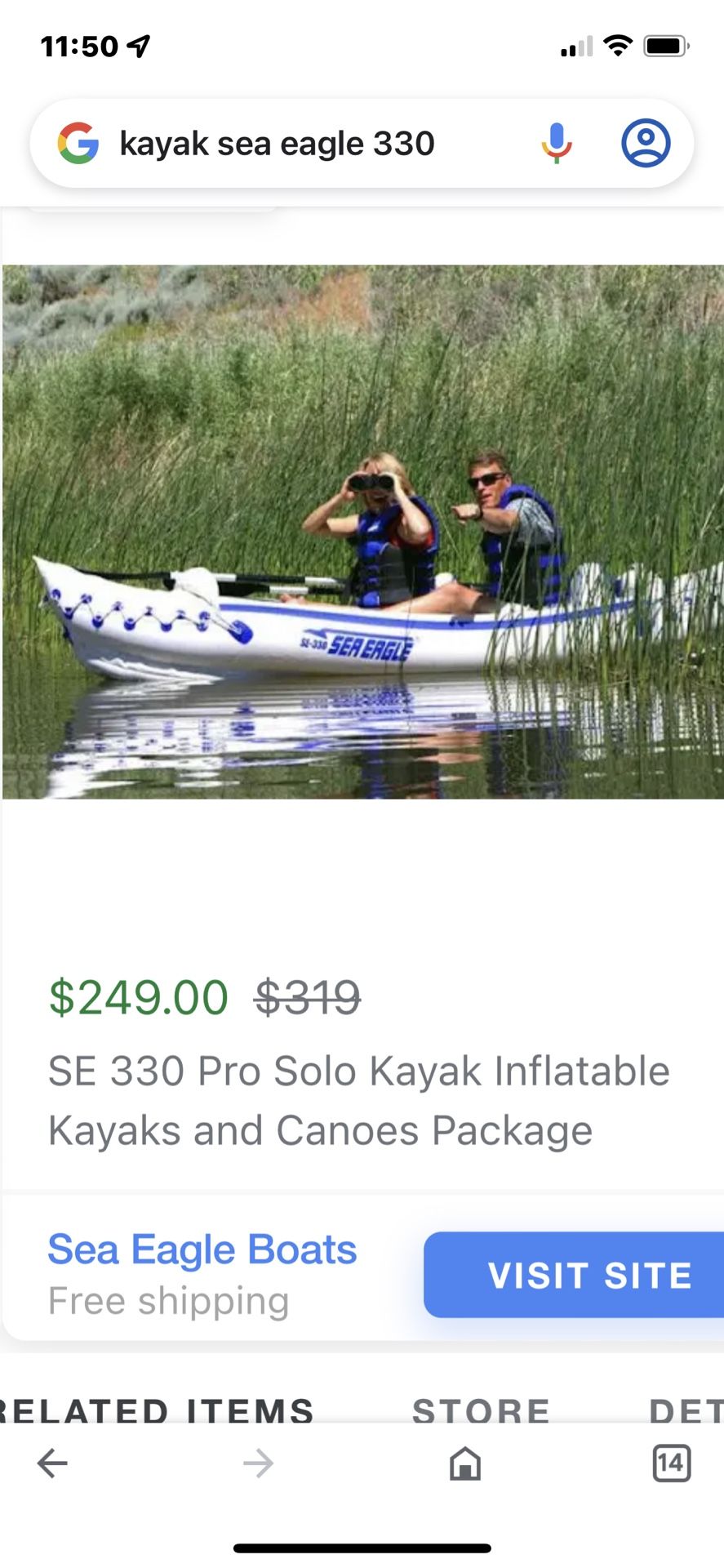 Kayak - Sea Eagle 330 Inflatable