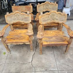 Vintage Wooden garden chairs
Set of 4