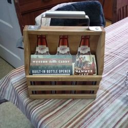 Wooden Bottle Caddy 
