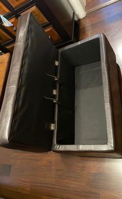 Brown storage bench