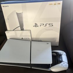 Sony PlayStation PS5 Slim Edition 1TB White Console Gaming System 