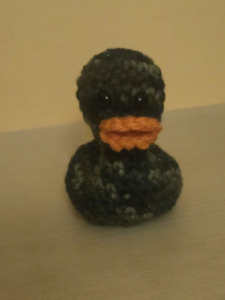 Camo Crocheted Duck