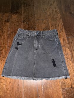 NWOT Aeropostale Gray/Black Denim Pencil Skirt Size 0