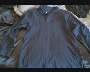 Youth Navy Long Sleeve Polo Shirt
