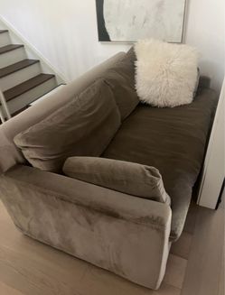 Taupe Velvet Two & 3 Seater Sofas