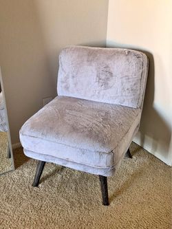 Target Harper Faux Fur Slipper Chair - Gray