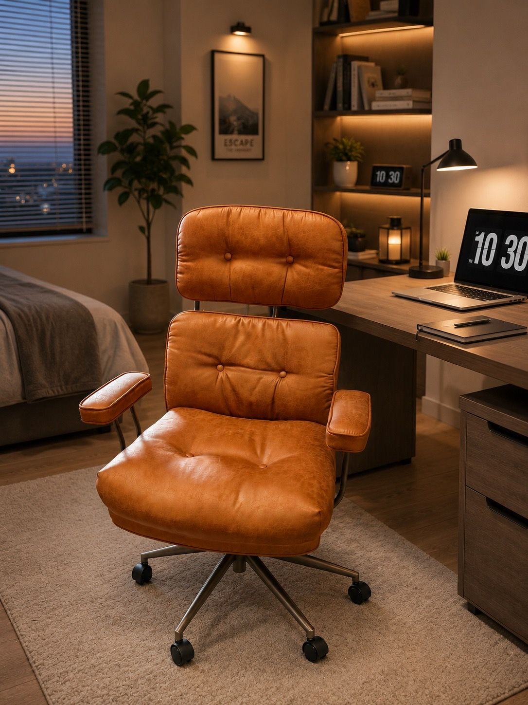 Office Chair, Ergonomic Big And Tall Computer Desk Chairs, Executive Chair With Adjustable High Back, Lumbar Support Swivel Pc Chair With Rocking Func