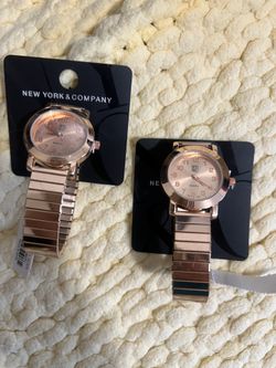 New York & Company Rose Gold Expandable Band Watches 2-Pack