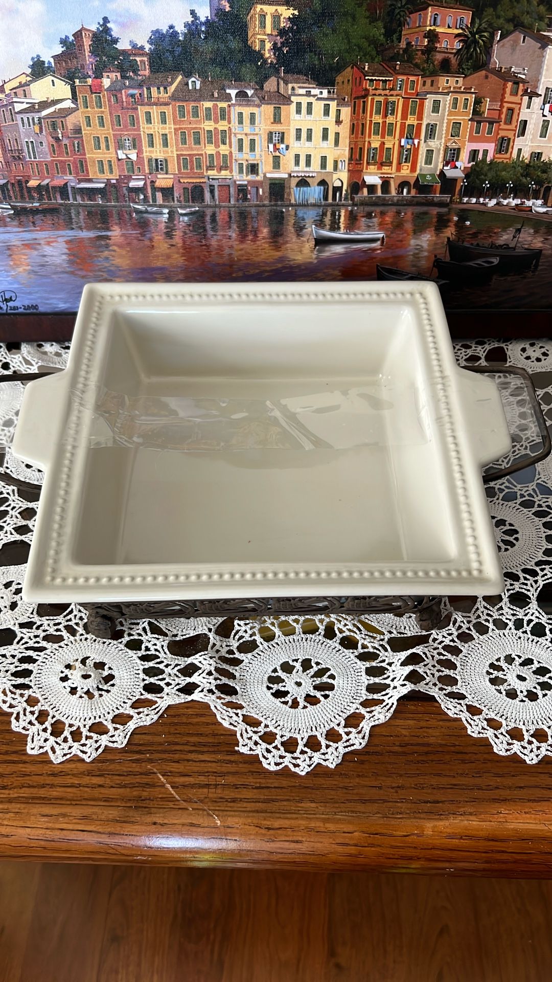 Impression By JCPenny Baker & Metal Stand Square 9”x9”
