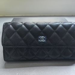 Chanel Classic Black Diamond Wallet