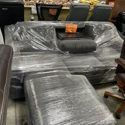 Sofa Chaise With Drop Down Charging Table/ Brand New Never Used 