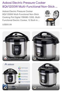 Aobosi Electric Pressure Cooker 8Qt 1200W Multi Functional Non