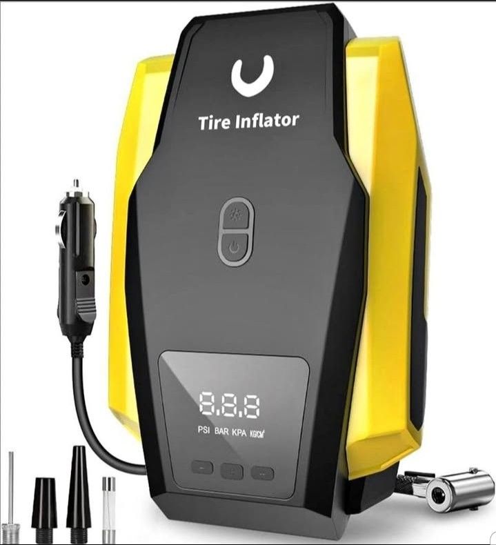 Tire Inflator Portable Air Compressor (Yellow),