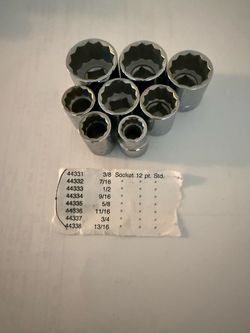 CRAFTSMAN 3/8 Drive 12-Point Standard Socket Set 8pc