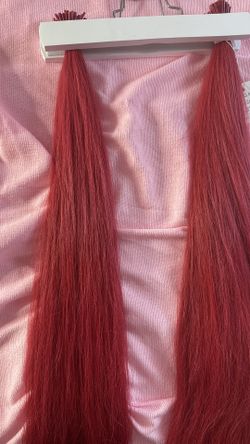 Cabello 100% Humano Rojo 200 Gramos En 24 De Largo