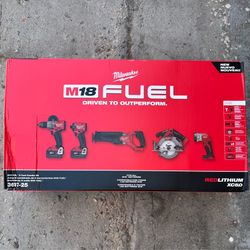 Milwaukee M18 FUEL 18V Lithium-Ion Brushless Cordless Combo Kit (5-Tool) w/ 2x 5.0 Ah Batteries 1 Charger 1 Tool Bag  $649 New