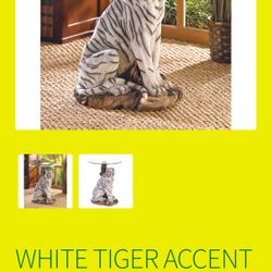 White Tiger Accent Table