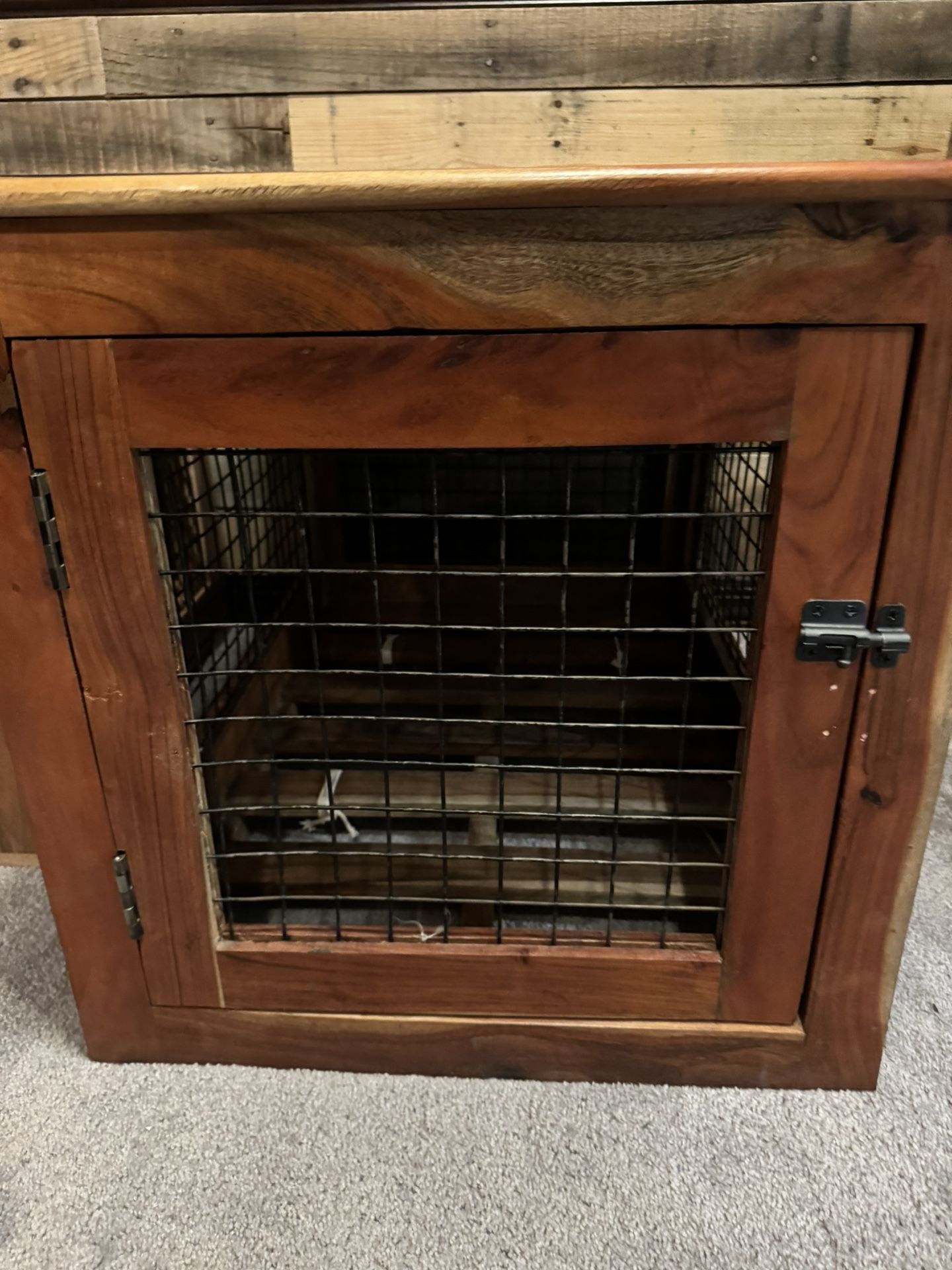 Acacia Wood Dog Kennel/side Table 