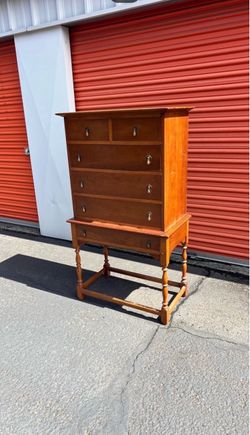 Antique Highboy Chest of Drawers