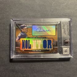2024 Topps Gold Paul Molitor GU #4/9 signed. Beckett/Topps Authenticated "10" Autograph. Negotiable 