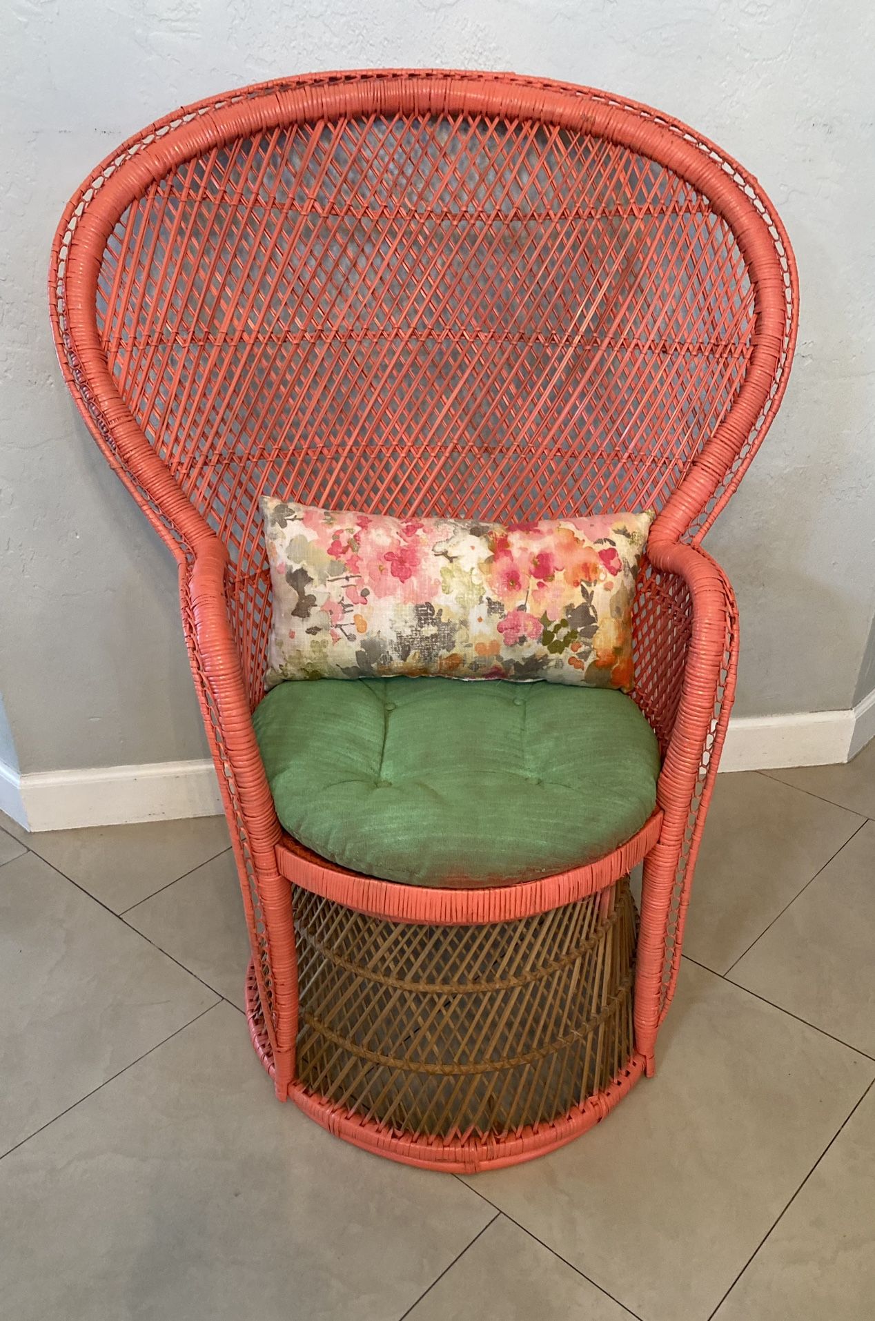 Vintage Rattan Peacock Chair