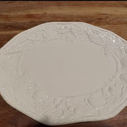 Nature Oval Platter / Vintage Handcrafted 
