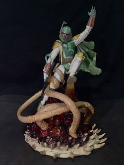 Star Wars Boba Fett Sarlacc Escape Unleashed 2003 Figure Statue