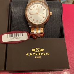 Gorgeous Oniss Rose Tone & Stainless Watch