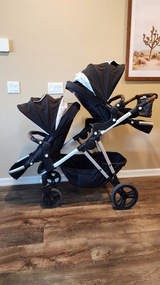Mockingbird Single to Double Stroller with 2nd Seat Kit