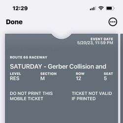 Pair Of NHRA Drag Racing Tickets & Tailgate Parking Pass