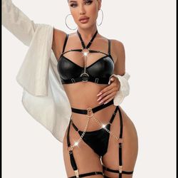 Punk Pu Leather Body Waist Belt Bodysuit Bondage Body Harness