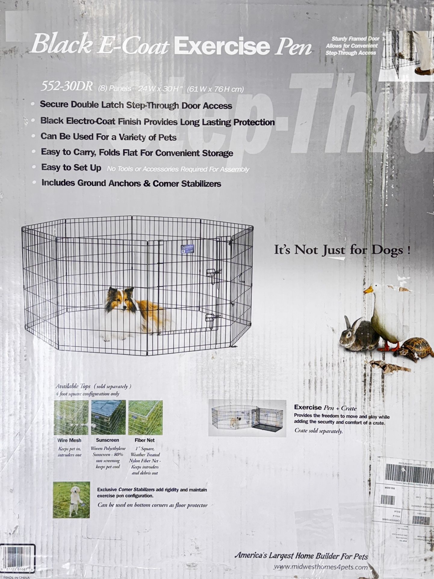 Dog Exercise Pen with Door
