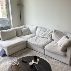 Sectional White Couch 
