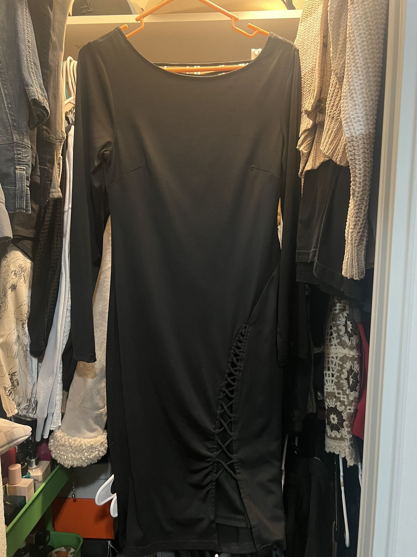 Black Dres With Open Slit