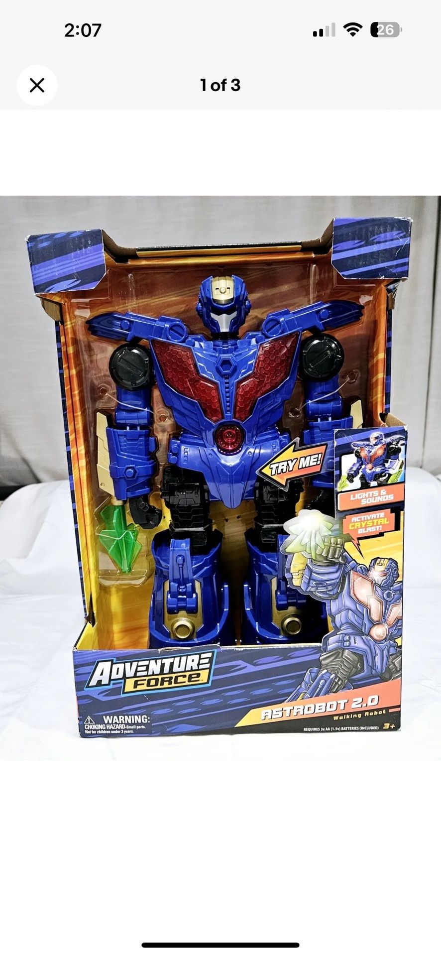 Adventure Force Astrobot 2.0 Walking Robot Toy with Lights & Sound New in Box