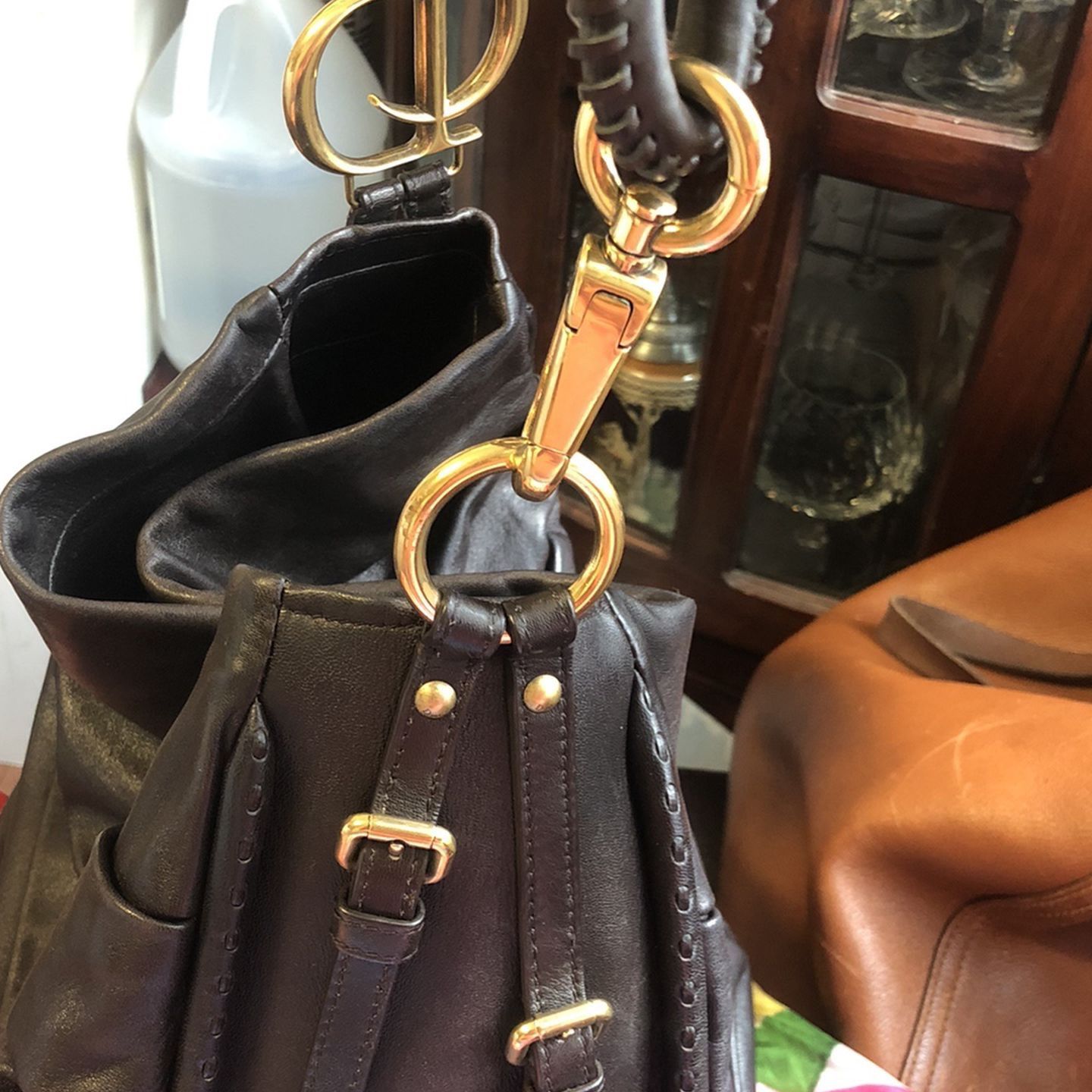 Cristian Dior Bronw Hobo bags