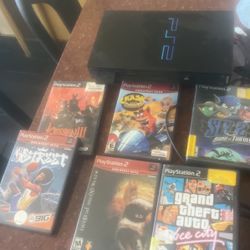 Ps2 W Games And Memory Card Plus Games