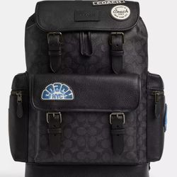 Sprint Backpack In Signature Canvas With Patches