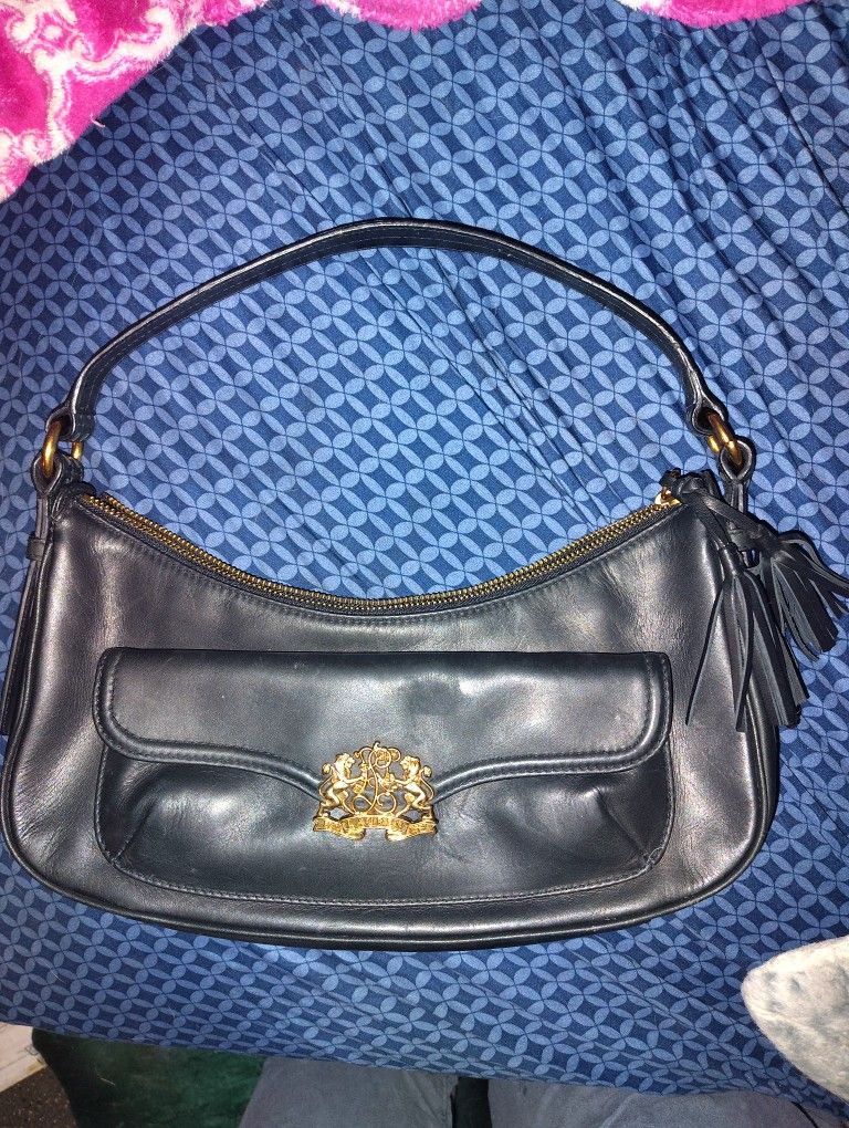 Lauren Ralph Lauren Black Leather Bag