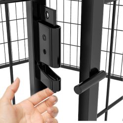 16 Panels Heavy Duty Metal Playpen with door,39.37H Dog Fence Pet Exercise Pen for Outdoor