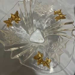 Gold Leaf Glass Bowl