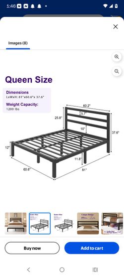 Black queen bed