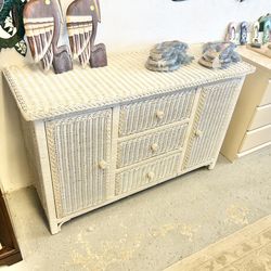 Vintage wicker buffet