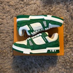 Green Louis Vuitton Trainers